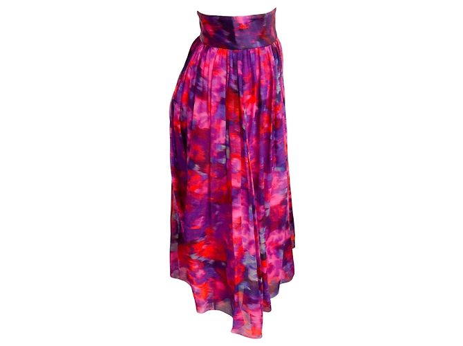 Gonna Susie Erdem in Voile Mirage Leopard Rosa / Viola Multicolore - vista 2