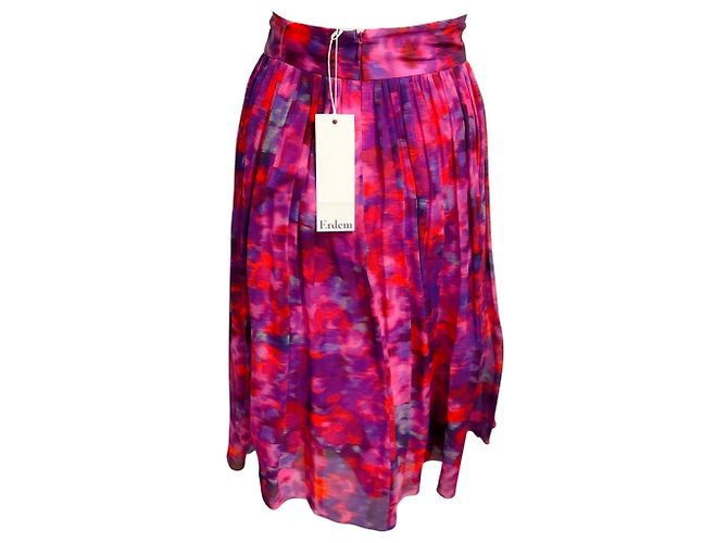 Gonna Susie Erdem in Voile Mirage Leopard Rosa / Viola Multicolore - vista 3