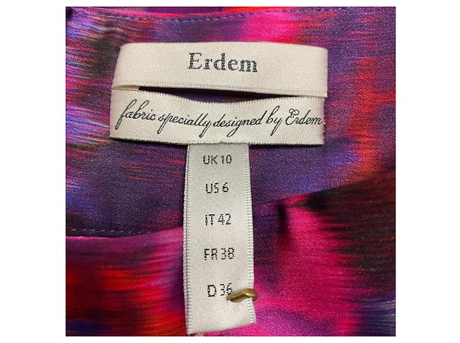 Gonna Susie Erdem in Voile Mirage Leopard Rosa / Viola Multicolore - vista 4