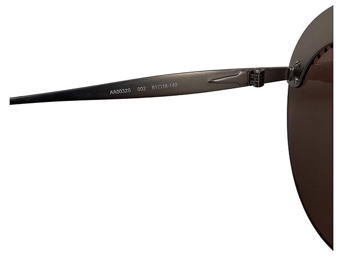 Alaïa Gafas de sol Alaia Brown / Ruthenium Rimless Round Sunglasses Castaño - vista 5