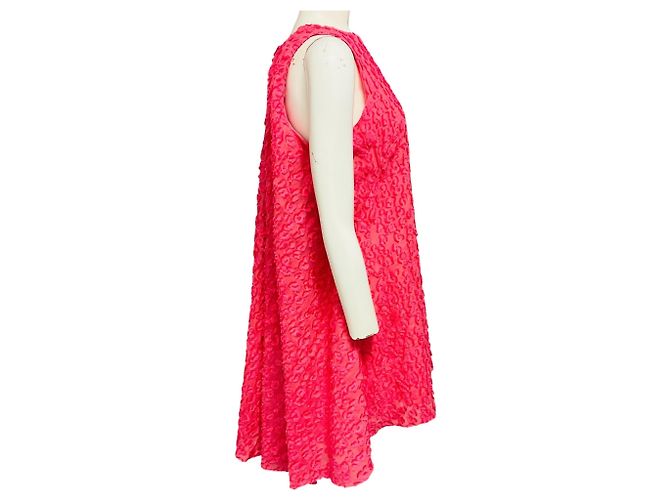 Autre Marque Vestido mini rosa texturizado con capa trasera Brandon Maxwell - vista 2