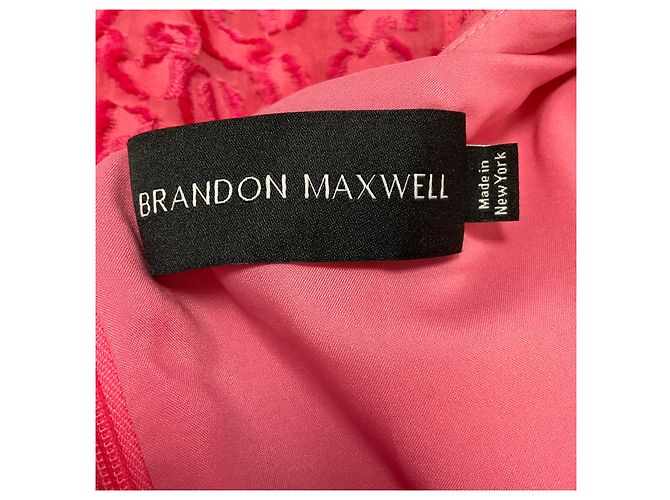 Autre Marque Vestido mini rosa texturizado con capa trasera Brandon Maxwell - vista 4