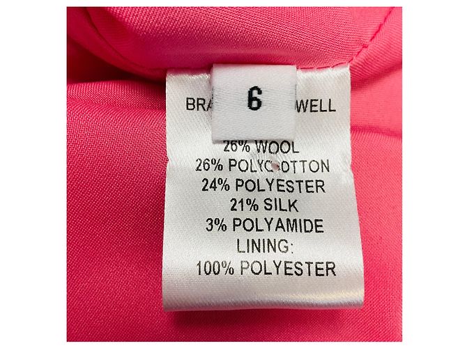 Autre Marque Vestido mini rosa texturizado con capa trasera Brandon Maxwell - vista 5