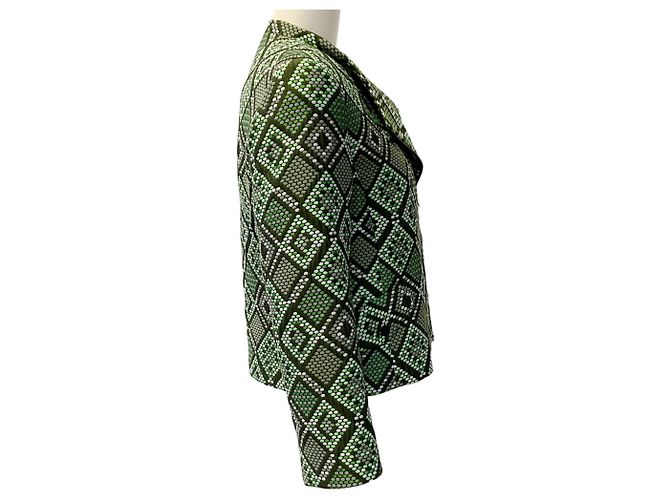 Chaqueta Akris Punto Green Multi Geometric Print - vista 2