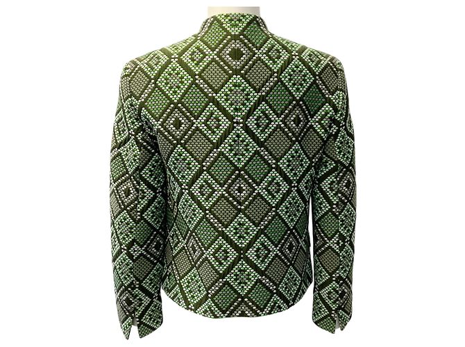 Chaqueta Akris Punto Green Multi Geometric Print - vista 3