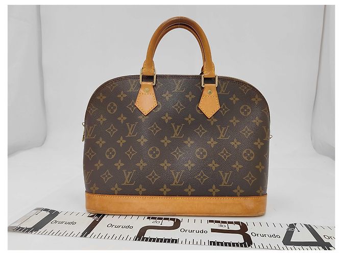 Borsa Louis Vuitton Alma in tela Monogram MM Marrone - vista 2