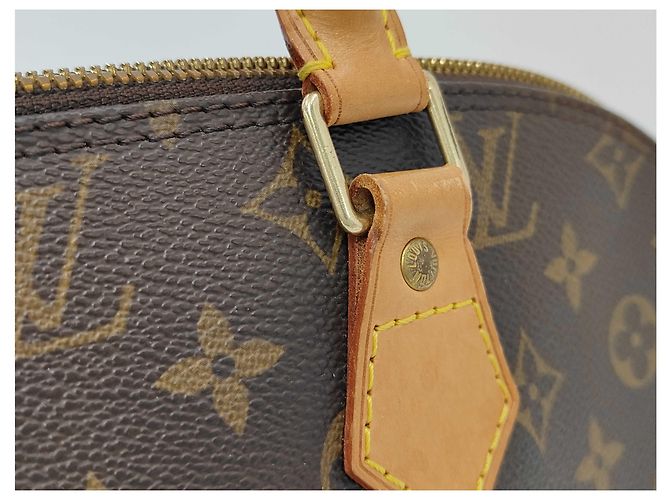 Borsa Louis Vuitton Alma in tela Monogram MM Marrone - vista 3