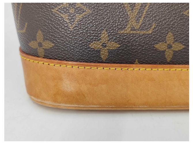 Borsa Louis Vuitton Alma in tela Monogram MM Marrone - vista 4
