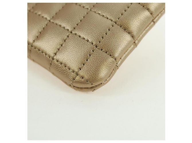 Céline CELINE C Charm Münzbeutel Leder Gold Authentisch am11616V Golden - Ansicht 14