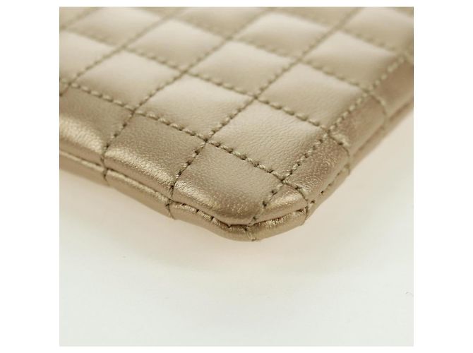 Céline CELINE C Charm Münzbeutel Leder Gold Authentisch am11616V Golden - Ansicht 15