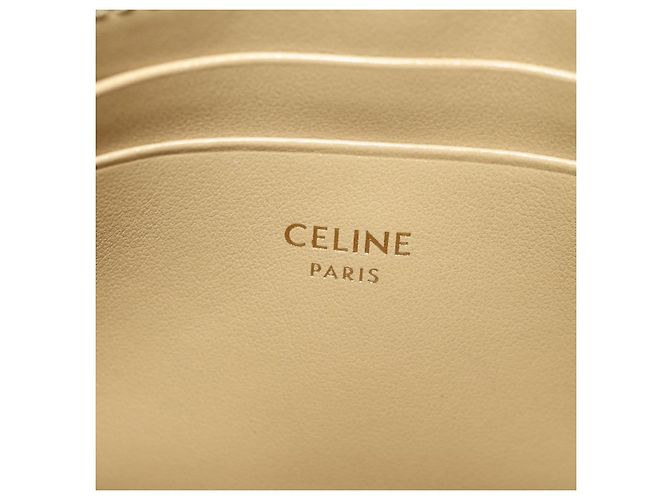Céline CELINE C Charm Münzbeutel Leder Gold Authentisch am11616V Golden - Ansicht 17