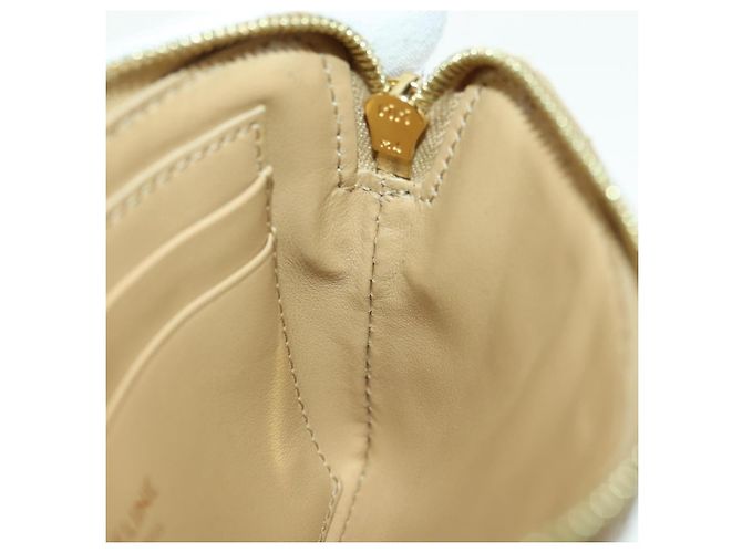 Céline CELINE C Charm Münzbeutel Leder Gold Authentisch am11616V Golden - Ansicht 19