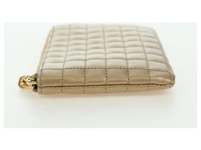 Céline CELINE C Charm Münzbeutel Leder Gold Authentisch am11616V Golden - Ansicht 3