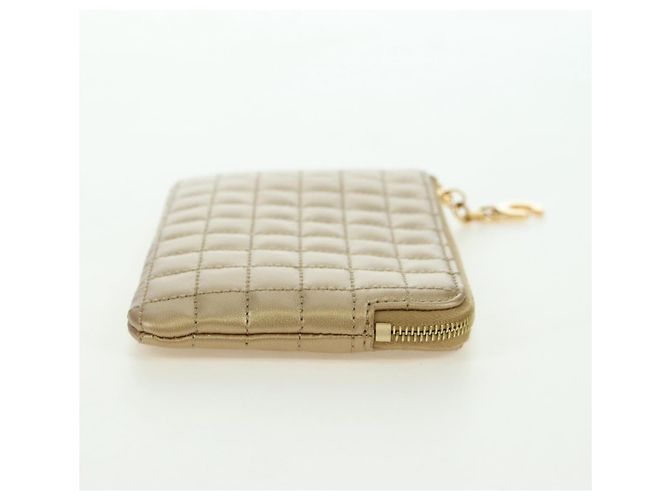 Céline CELINE C Charm Münzbeutel Leder Gold Authentisch am11616V Golden - Ansicht 4