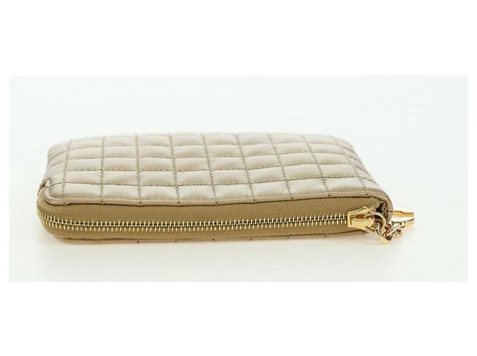 Céline CELINE C Charm Münzbeutel Leder Gold Authentisch am11616V Golden - Ansicht 5