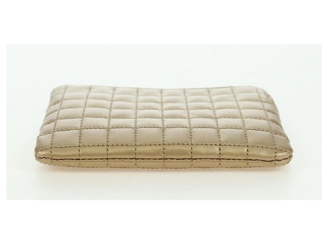 Céline CELINE C Charm Münzbeutel Leder Gold Authentisch am11616V Golden - Ansicht 6