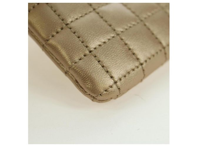 Céline CELINE C Charm Münzbeutel Leder Gold Authentisch am11616V Golden - Ansicht 7