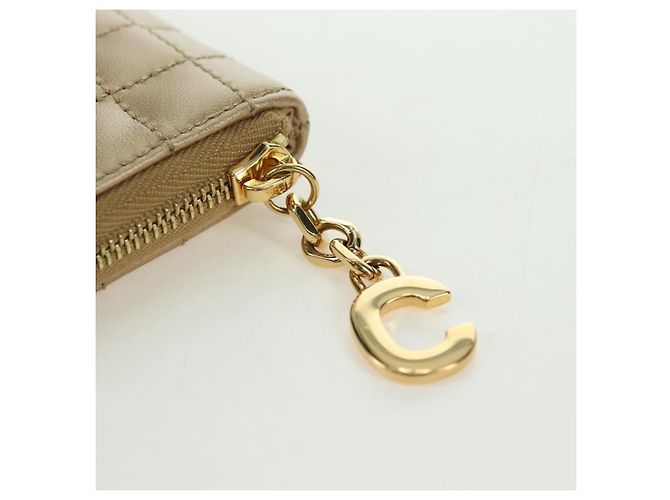 Céline CELINE C Charm Münzbeutel Leder Gold Authentisch am11616V Golden - Ansicht 8
