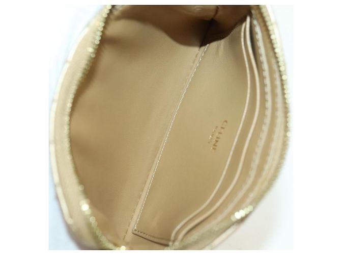 Céline CELINE C Charm Münzbeutel Leder Gold Authentisch am11616V Golden - Ansicht 9