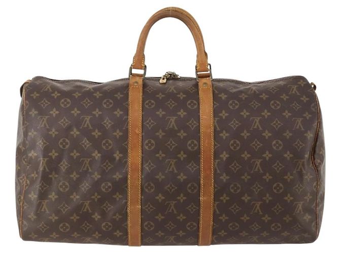 LOUIS VUITTON Borsa Boston Monogram Keepall 55 M41424 LV Auth bs34503 Monogramma - vista 2