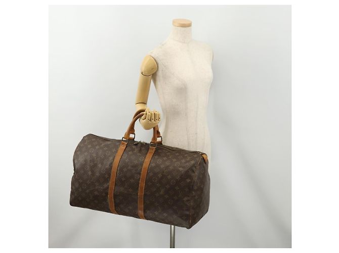 LOUIS VUITTON Borsa Boston Monogram Keepall 55 M41424 LV Auth bs34503 Monogramma - vista 22