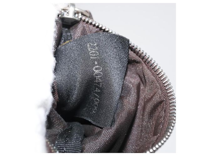 FENDI Zucca Canvas Monedero Marrón Negro Auth 178390 Castaño - vista 12