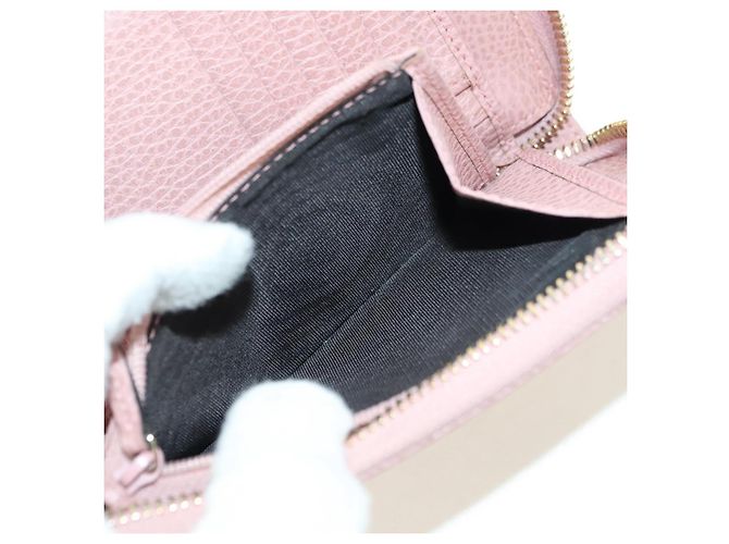 Portafoglio GUCCI Swing in pelle rosa 354497 Auth am11608V - vista 10