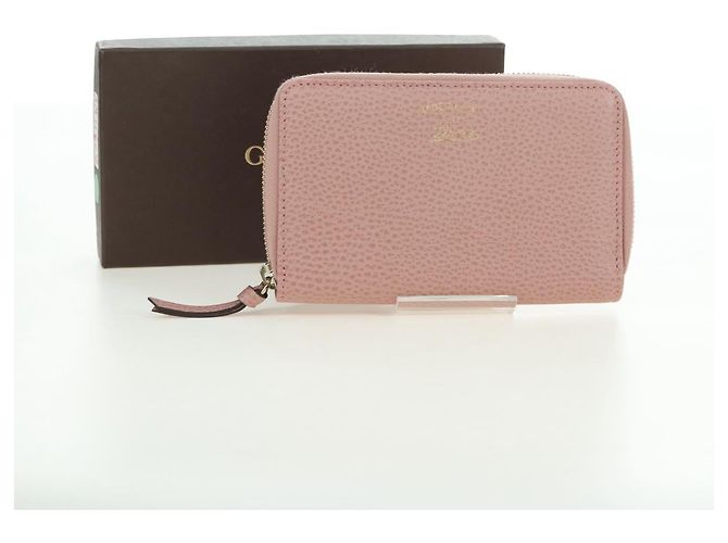 Portafoglio GUCCI Swing in pelle rosa 354497 Auth am11608V - vista 12