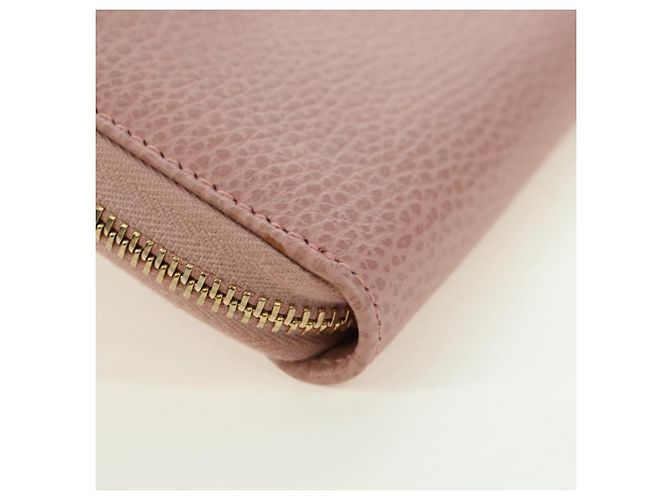 Portafoglio GUCCI Swing in pelle rosa 354497 Auth am11608V - vista 15