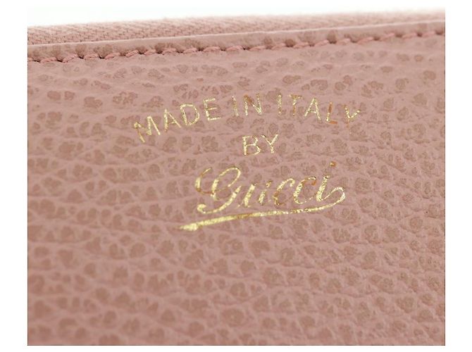 Portafoglio GUCCI Swing in pelle rosa 354497 Auth am11608V - vista 17