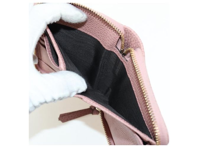 Portafoglio GUCCI Swing in pelle rosa 354497 Auth am11608V - vista 23