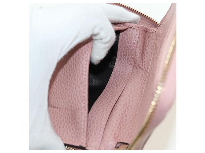 Portafoglio GUCCI Swing in pelle rosa 354497 Auth am11608V - vista 24