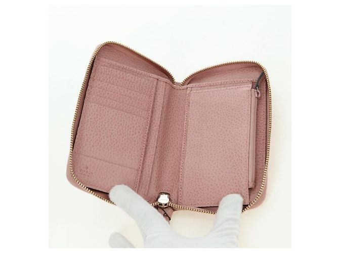 Portafoglio GUCCI Swing in pelle rosa 354497 Auth am11608V - vista 9