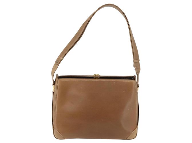 Borsa a Spalla GUCCI in Pelle Marrone Oro Auth ep14502 D'oro - vista 13