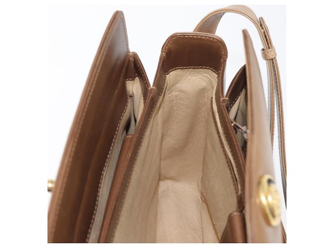 Borsa a Spalla GUCCI in Pelle Marrone Oro Auth ep14502 D'oro - vista 21