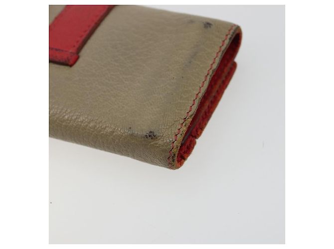 Hermès HERMES Baan Key Case Leather Beige Auth 179332 - view 10