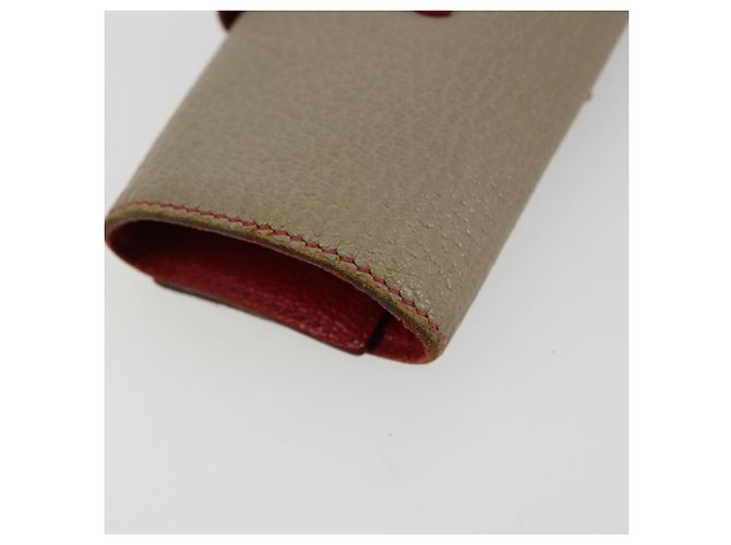 Hermès HERMES Baan Key Case Leather Beige Auth 179332 - view 11