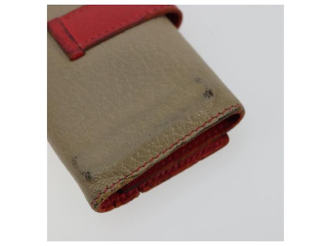 Hermès HERMES Baan Key Case Leather Beige Auth 179332 - view 12