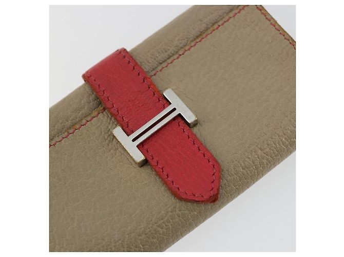 Hermès HERMES Baan Key Case Leather Beige Auth 179332 - view 13