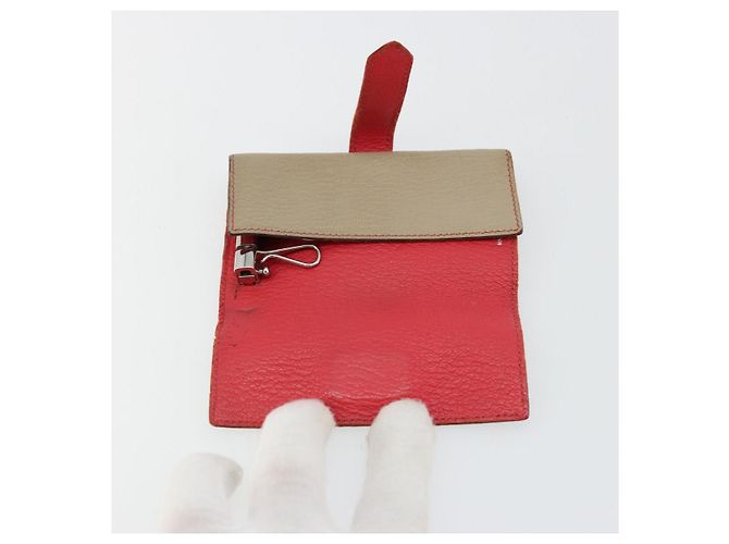 Hermès HERMES Baan Key Case Leather Beige Auth 179332 - view 14