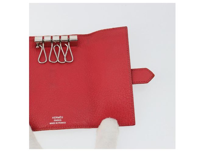 Hermès HERMES Baan Key Case Leather Beige Auth 179332 - view 16