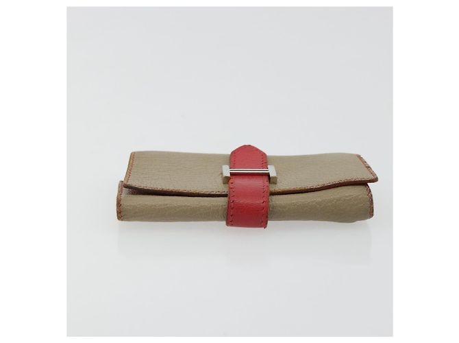 Hermès HERMES Baan Key Case Leather Beige Auth 179332 - view 6