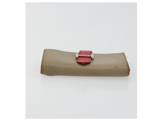 Hermès HERMES Baan Key Case Leather Beige Auth 179332 - view 7