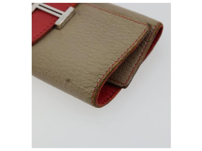 Hermès HERMES Baan Key Case Leather Beige Auth 179332 - view 8