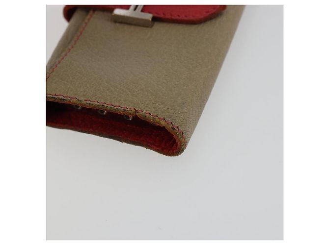 Hermès HERMES Baan Key Case Leather Beige Auth 179332 - view 9