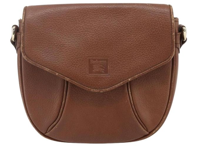 Borsa a Spalla Burberry in Pelle Marrone Oro Auth 180067 D'oro - vista 13