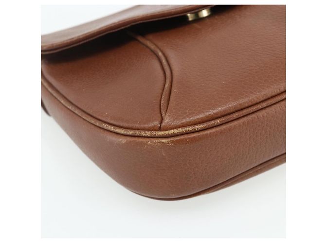Borsa a Spalla Burberry in Pelle Marrone Oro Auth 180067 D'oro - vista 14