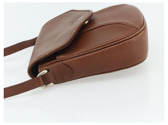 Borsa a Spalla Burberry in Pelle Marrone Oro Auth 180067 D'oro - vista 3