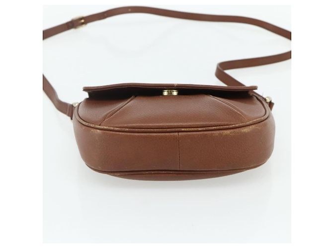 Borsa a Spalla Burberry in Pelle Marrone Oro Auth 180067 D'oro - vista 5
