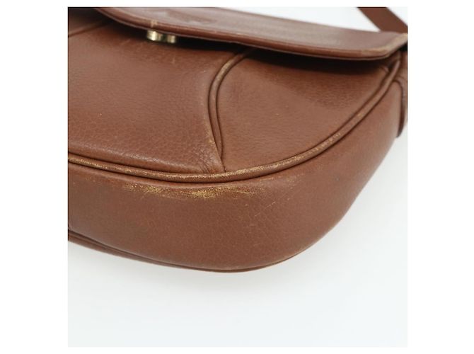 Borsa a Spalla Burberry in Pelle Marrone Oro Auth 180067 D'oro - vista 9